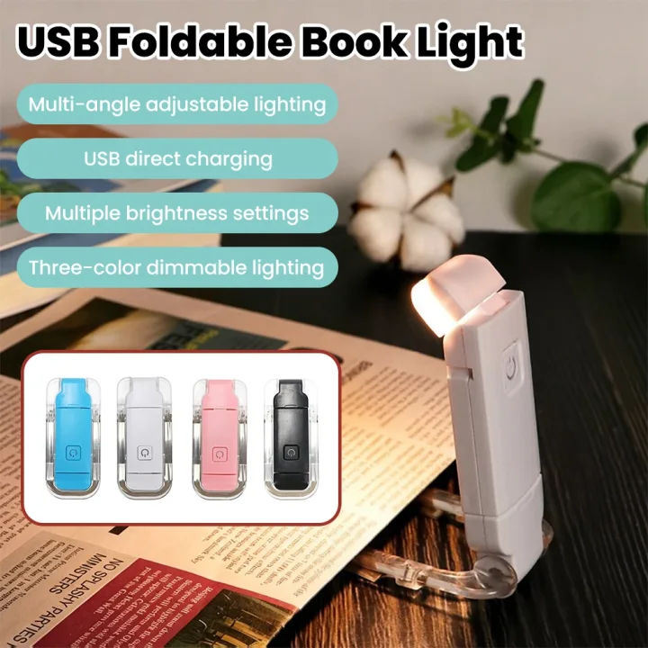 Luminária de leitura com clip e LED
