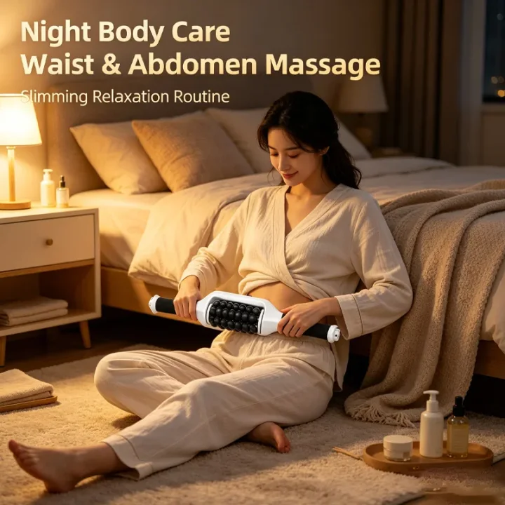 Bastão de massagem muscular rotativo